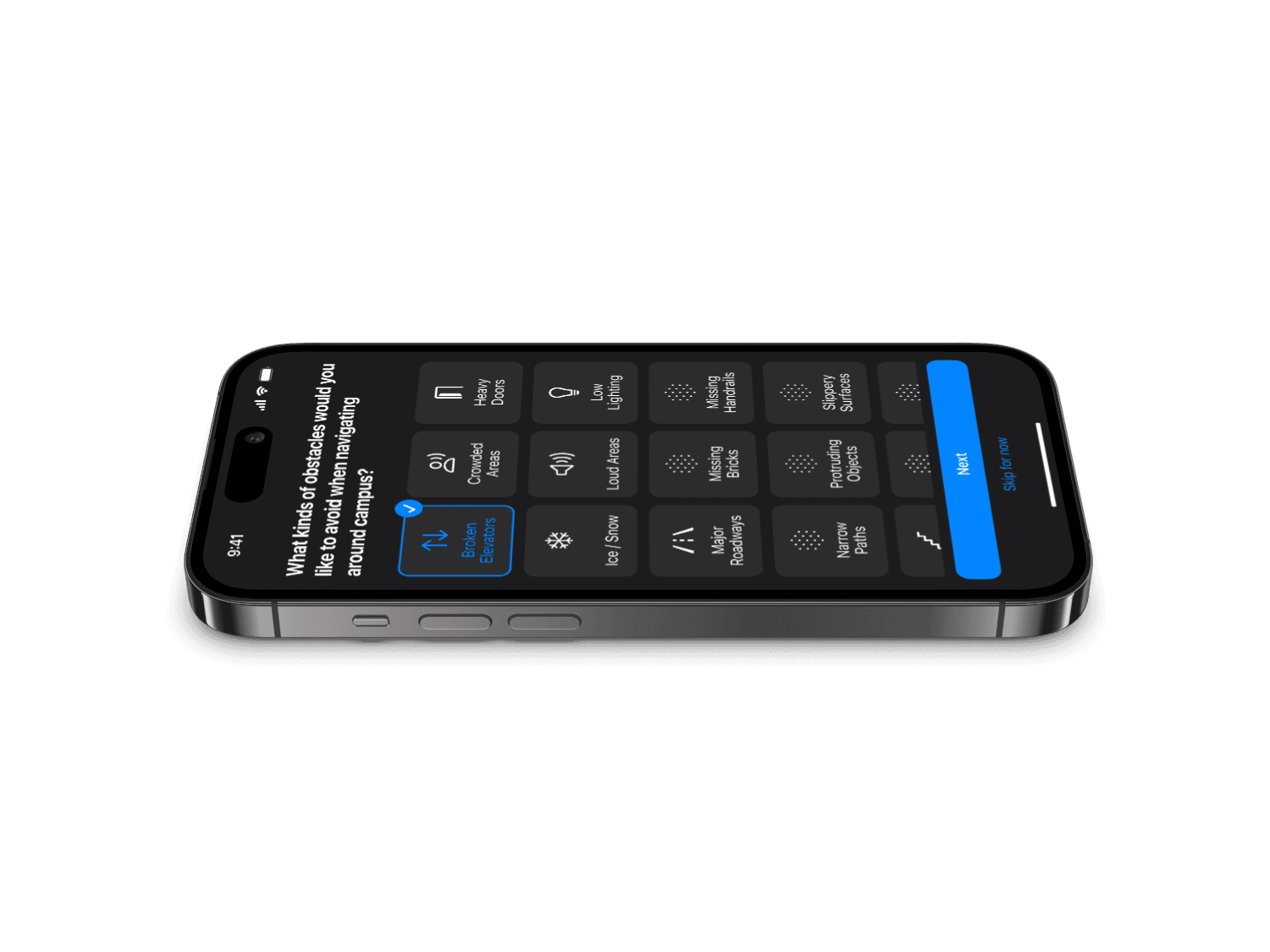Luminary accessibility features screenshot